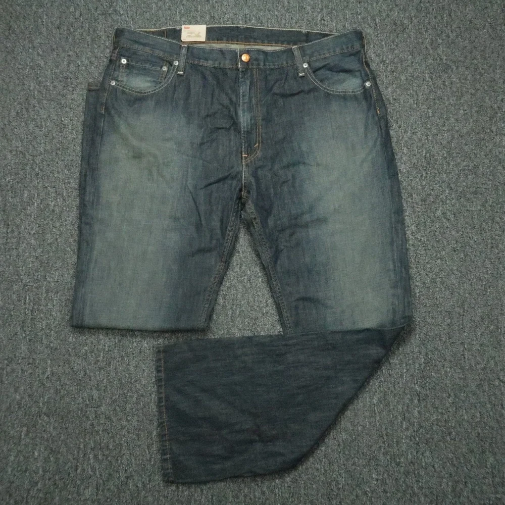 Levis Jeans Mens 42x32 Blue 527 Slim Bootcut 5 Pocket Denim‎